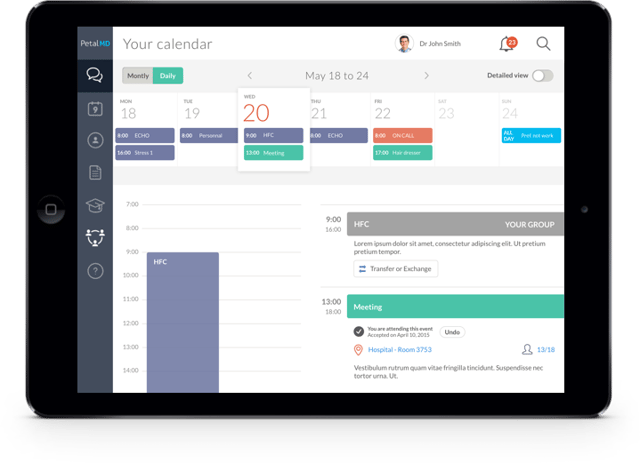 Hospital-wide on-call schedule solution