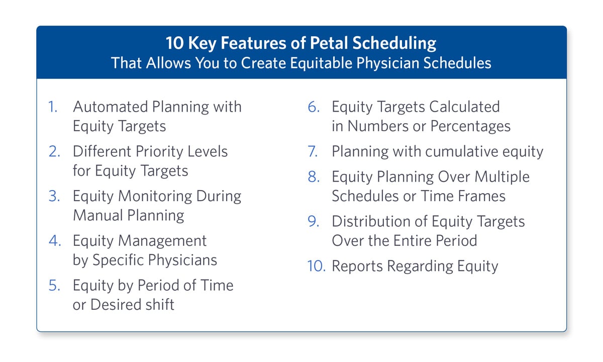 10 Key Features Physician Schedules