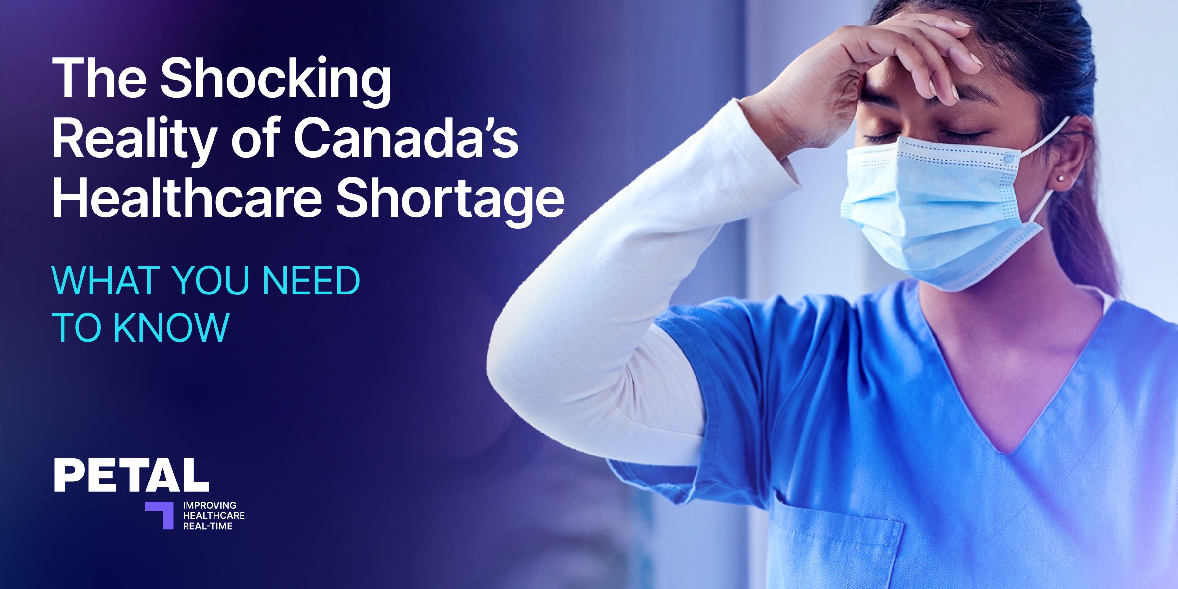 The Shocking Reality of Canada's Healthcare Shortage - What you need to know - A woman who seems to have a headache is holding her head.